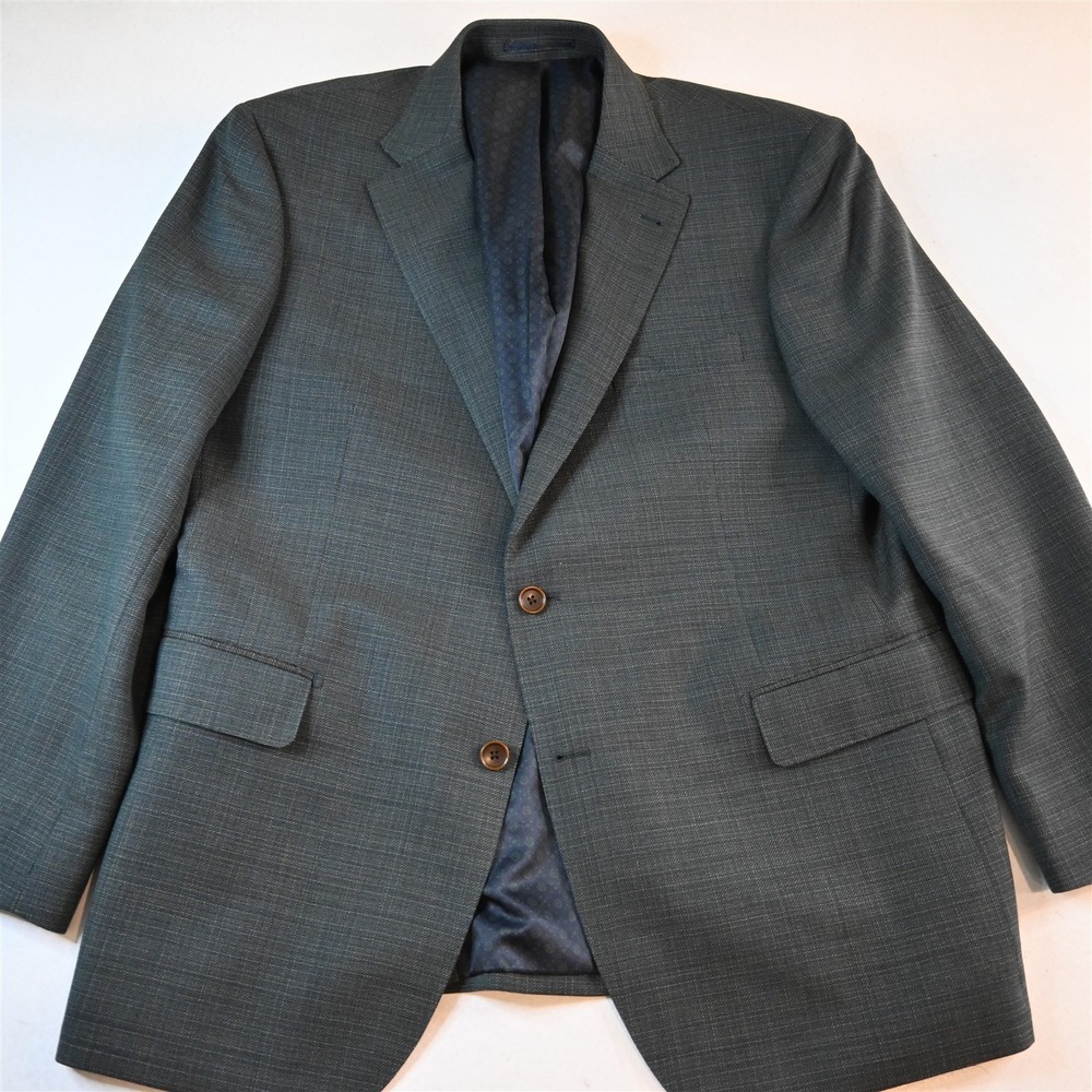 Giles Jasper 46R Green 100% Wool Zip Pocket Mens Blazer Suit Jacket Sport Coat